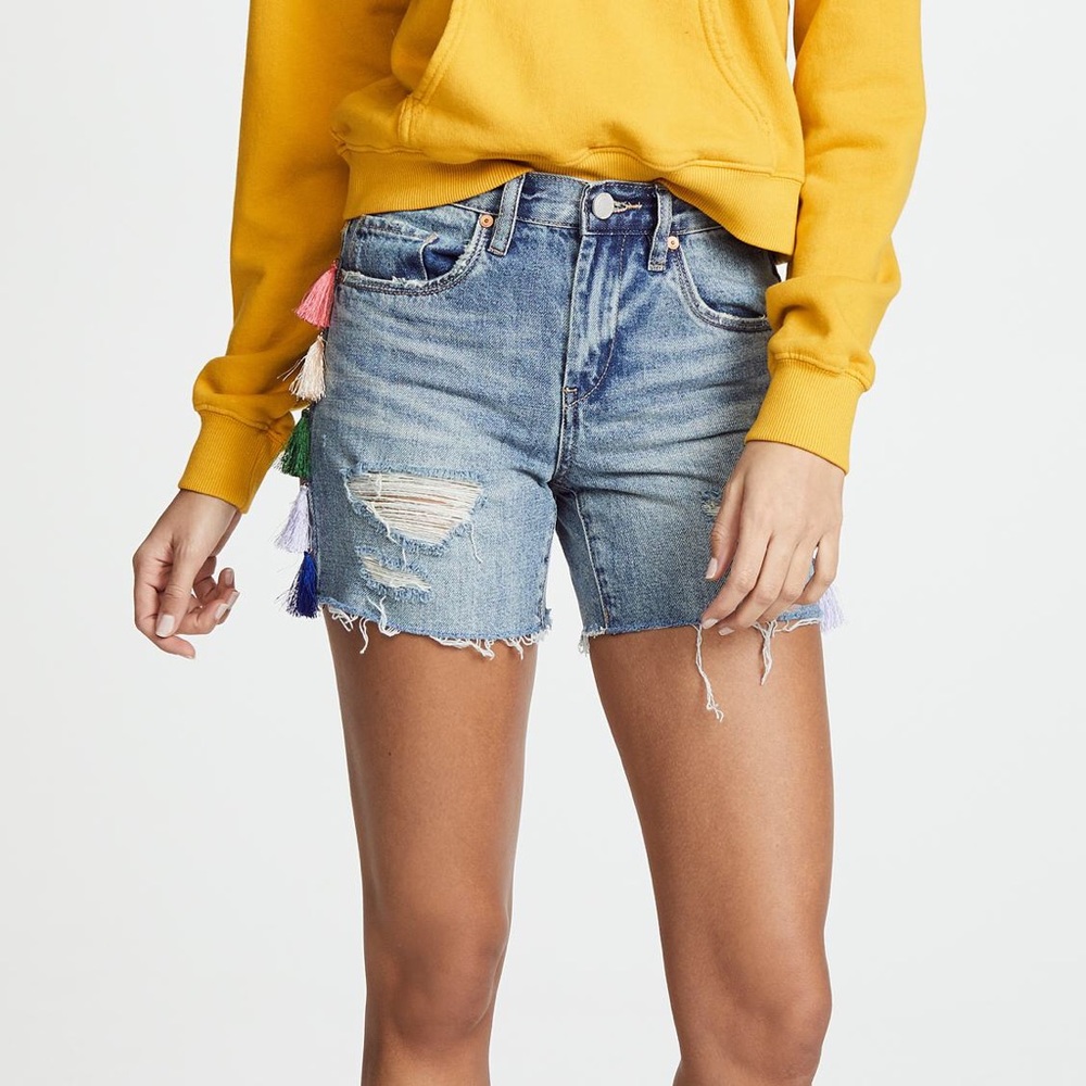 Jean shorts with tassles